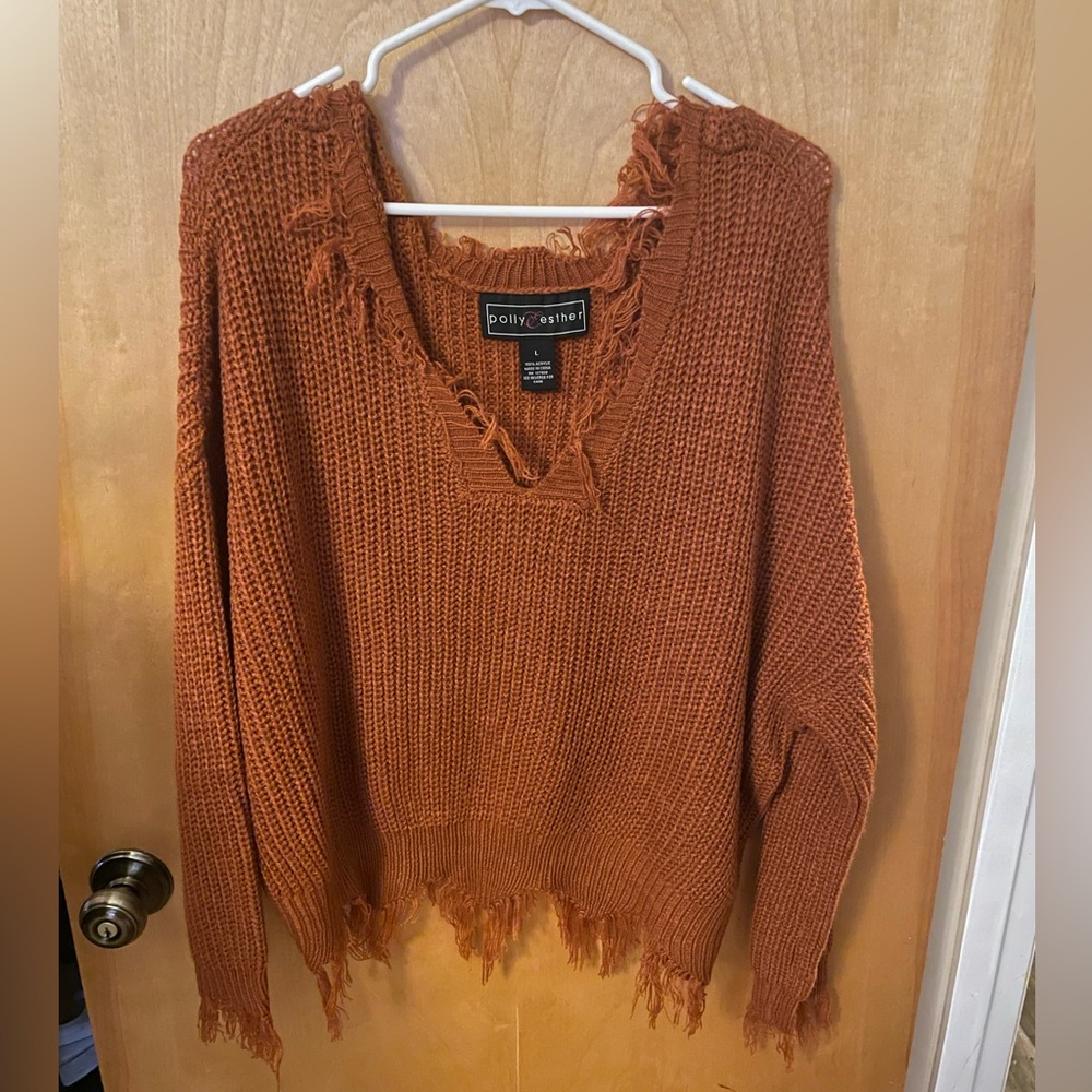 FOREVER 21 distressed long sleeve